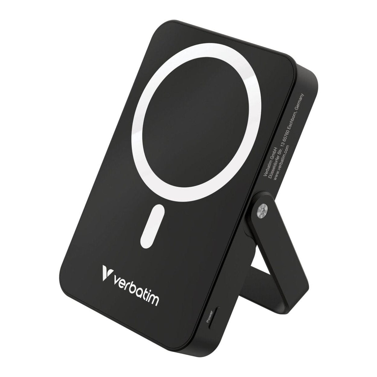 Verbatim Charge n Go 10,000mAh Magnetic Wireless Charging Power Bank Glass with Stand Black 32264