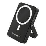 Verbatim Charge n Go 10,000mAh Magnetic Wireless Charging Power Bank Glass with Stand Black 32264