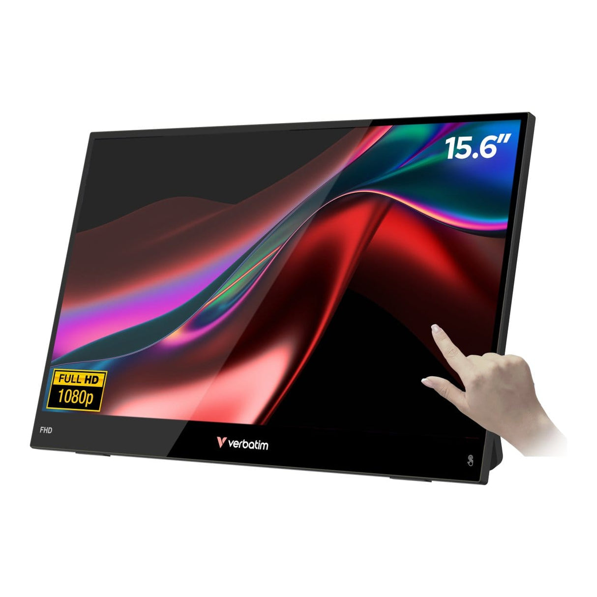 Verbatim Light Series 15.6-inch 1920 x 1080p FHD 16:9 60Hz 10ms LED IPS Portable Touchscreen Monitor 32402
