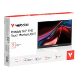 Verbatim Light Series 15.6-inch 1920 x 1080p FHD 16:9 60Hz 10ms LED IPS Portable Touchscreen Monitor 32402