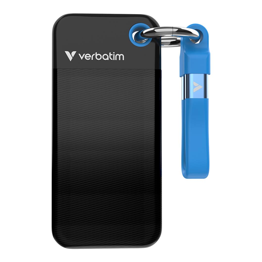 Verbatim Pocket SSD M.2 256GB Portable External SSD Black Blue 32416