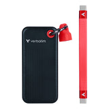Verbatim Pocket SSD M.2 256GB Portable External SSD Black Red 32417