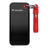 Verbatim Pocket SSD M.2 256GB Portable External SSD Black Red 32417