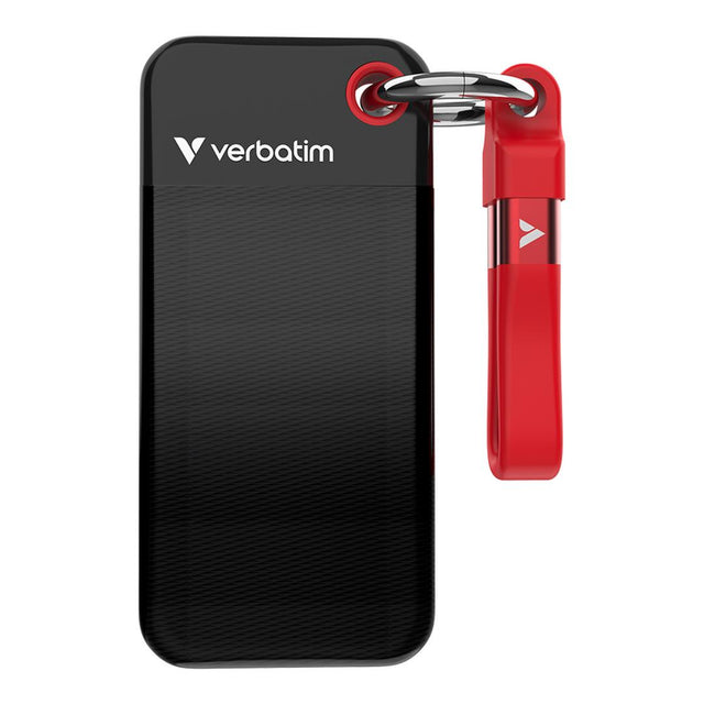 Verbatim Pocket SSD M.2 256GB Portable External SSD Black Red 32417