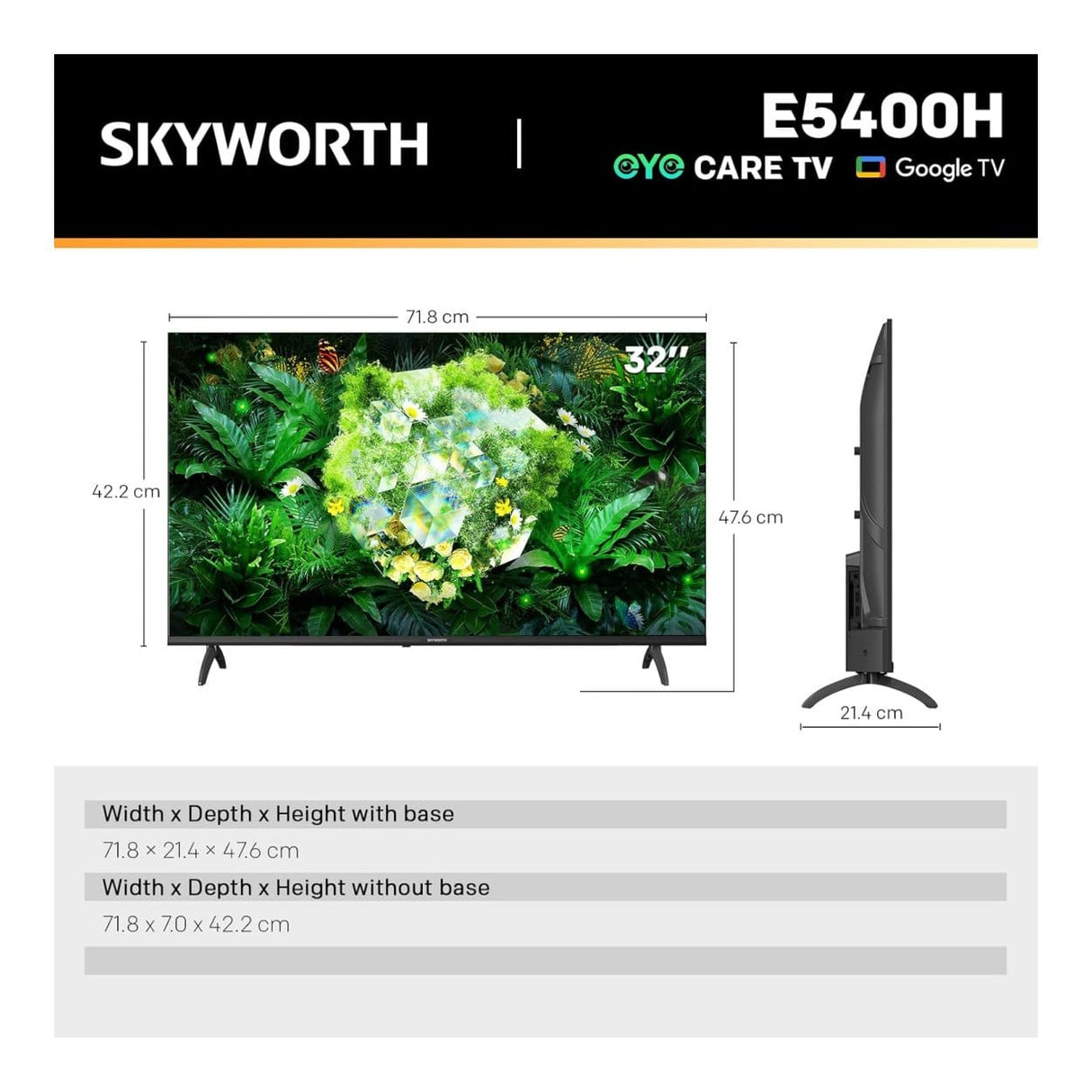 Skyworth 32E5400H 32-inch HD Google Smart TV