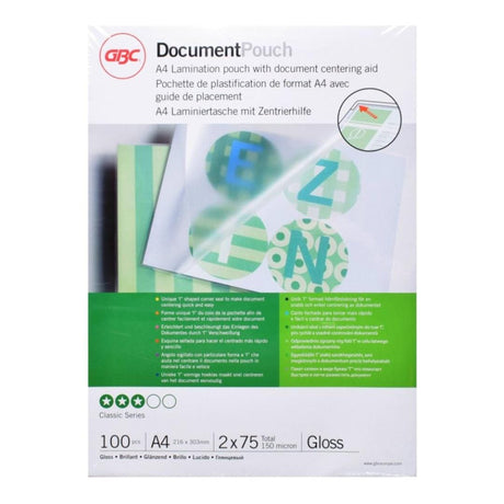GBC A4 150 Micron Laminating Pouch 100-pack 330020