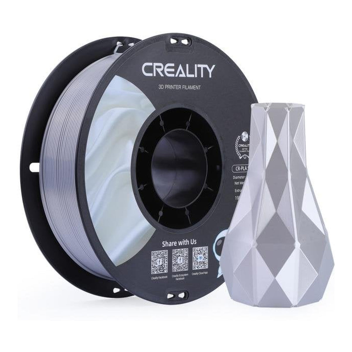 Creality Silk PLA Filament 1Kg - Silver 3301120007
