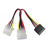 Lindy 0.15m SATA/5.25-inch Power Adapter Splitter Cable Multicolour 33289
