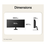 LG UltraWide 34U601B-B 34-inch 3440 x 1440p WQHD 21:9 120Hz 5ms LED VA Curved Monitor