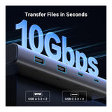 Ugreen 35625 8-in-1 USB-C 10000 Mbit/s Docking Station - Grey