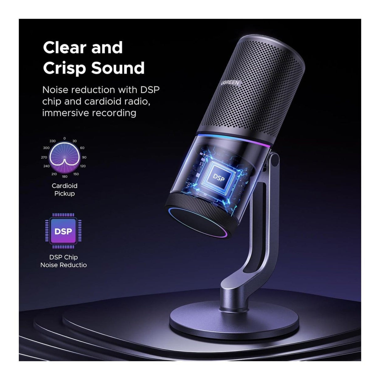 Ugreen CM769 RGB USB Gaming Microphone 35629