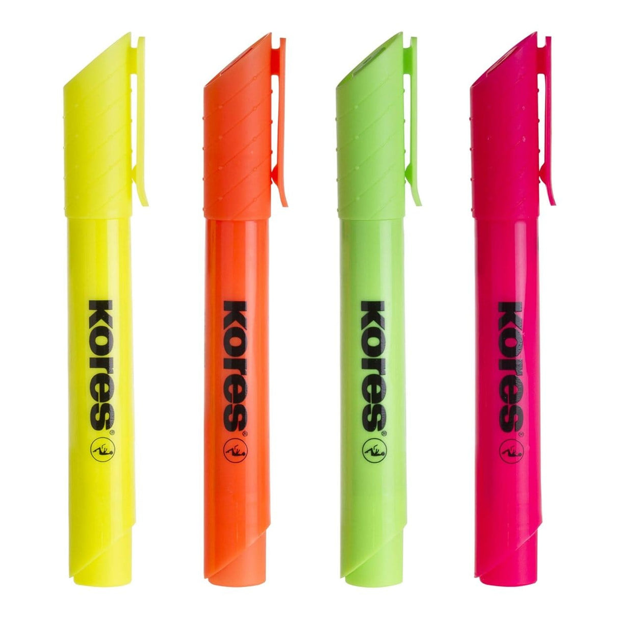 Kores Highliner Plus Chisel Tip Round Barrel 4-pack Neon 36040