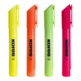 Kores Highliner Plus Chisel Tip Round Barrel 4-pack Neon 36040