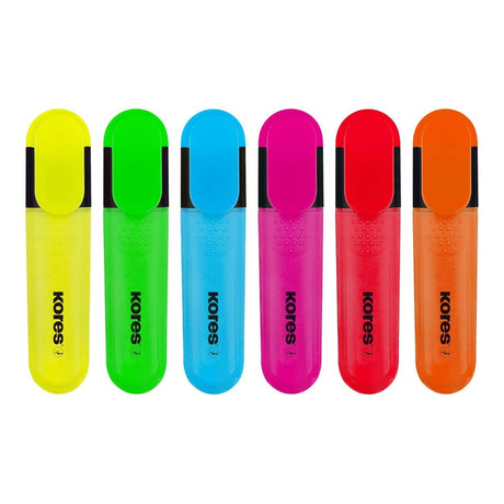 Kores Bright Liner Plus Chisel Tip 6-pack Neon 36160