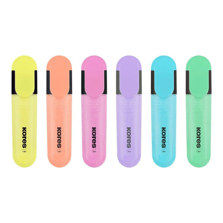 Kores Bright Liner Plus Chisel Tip 6-pack Pastel 36166