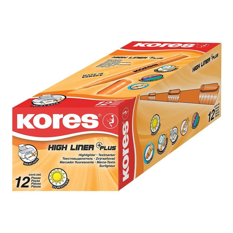 Kores Highliner Chisel Tip Pen type 12-pack Orange 36204