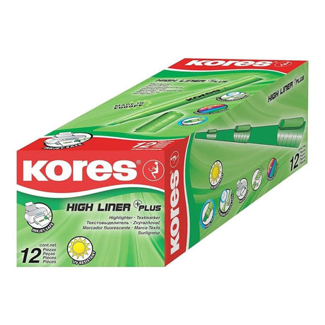 Kores Highliner Chisel Tip Pen type 12-pack Green 36205