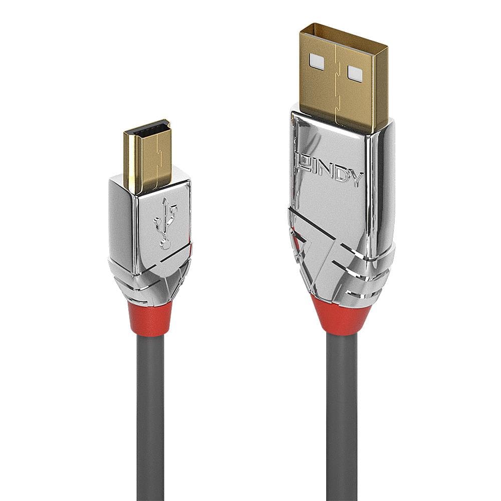 Lindy 5m USB 2.0 Type A to Mini USB-B Cable Cromo Line 36634