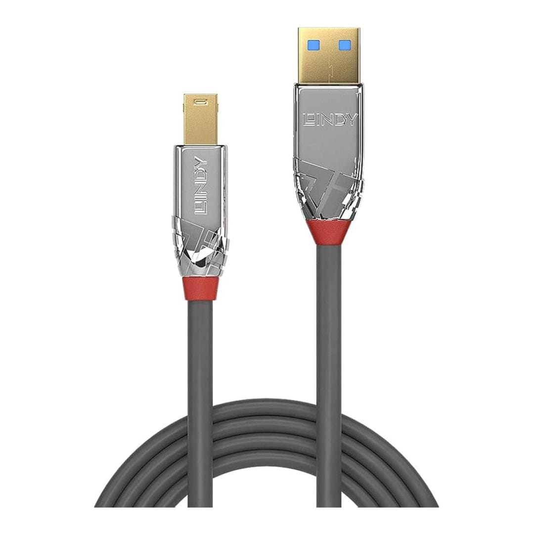 Lindy 3m USB 3.2 Type-A to USB Type-B Cable Cromo Line 36663