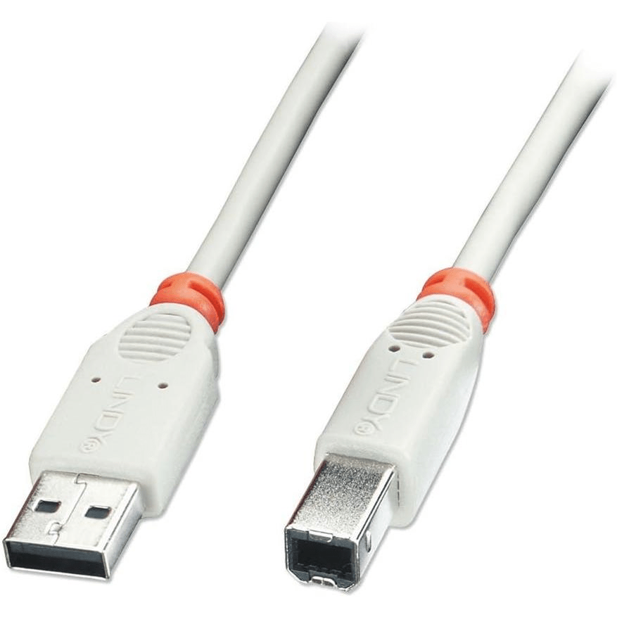 Lindy 5m USB 2.0 Type A to B Cable Grey 3676