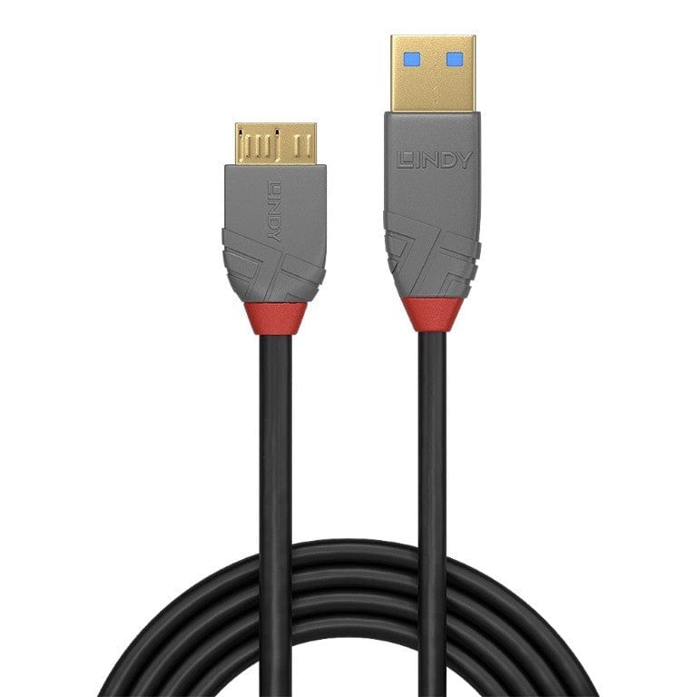 Lindy 36768 Anthra Line USB 3.2 Type A to Micro-B Cable 3m