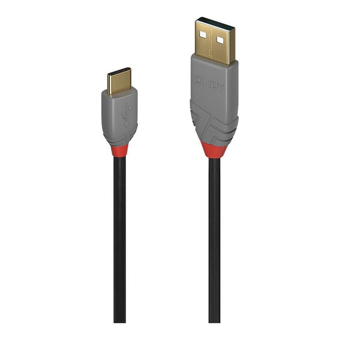 Lindy 0.5m USB 2.0 Type-A to USB-C Charging Cable Anthra Line 36885