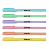 Kores K-ORM Opaque Pastel Barrel Ballpoint Pens 50-pack 37086