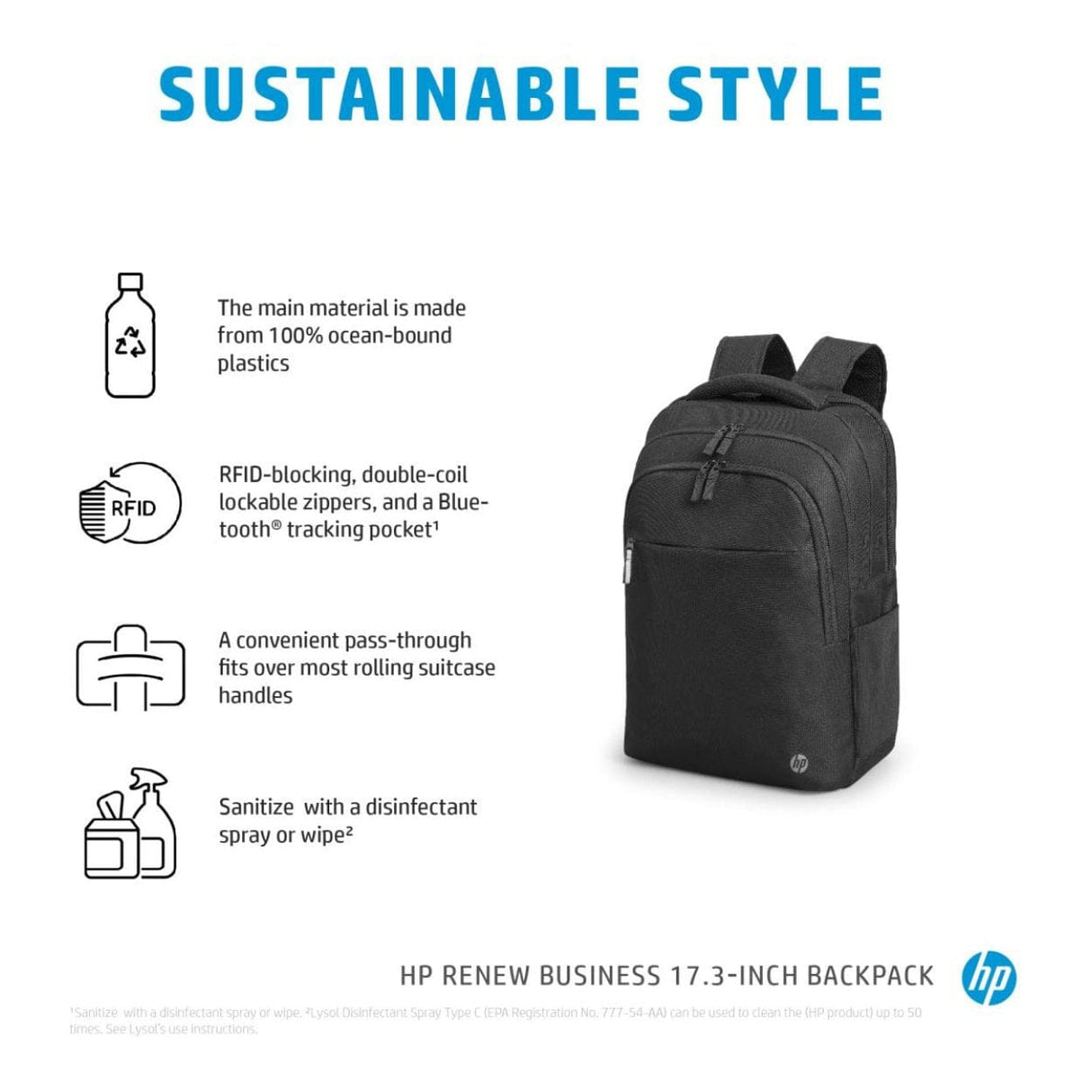 HP Renew Business 17.3-inch Notebook Backpack 3E2U5UT