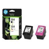 HP 304 Tri-Colour and Black Printer Ink Cartridges Original 3JB05AE Multi-pack