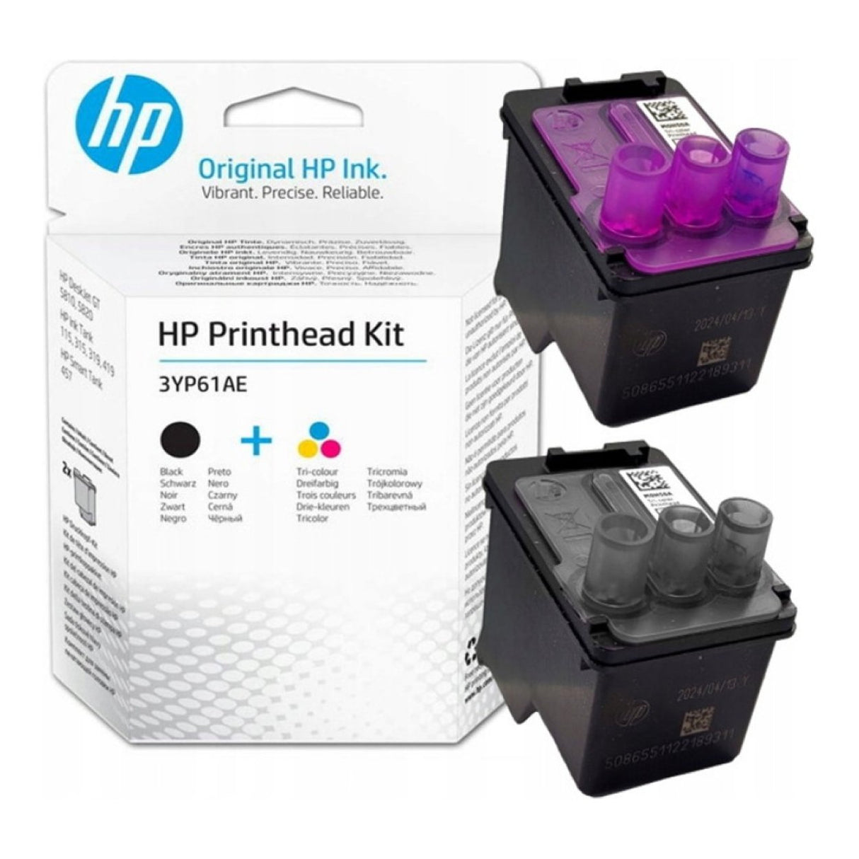 HP Black and Tri-color GT Original Printhead Kit 3YP61AE_OPEN (Open Box)
