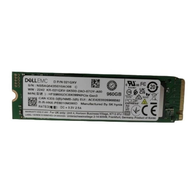Dell SSDR 960GB M.2 NVMe Internal SSD 400-BONH