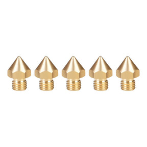 Creality CR-10S Pro / CR-10 Max 0.4mm Fine-Thread Brass Nozzles 5-pack 4004020040