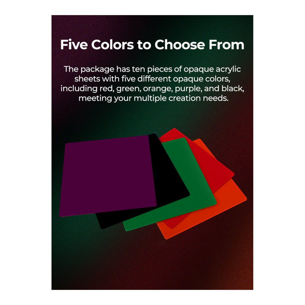 Creality Opaque Glossy Acrylic Sheets 10-pack 4007010161