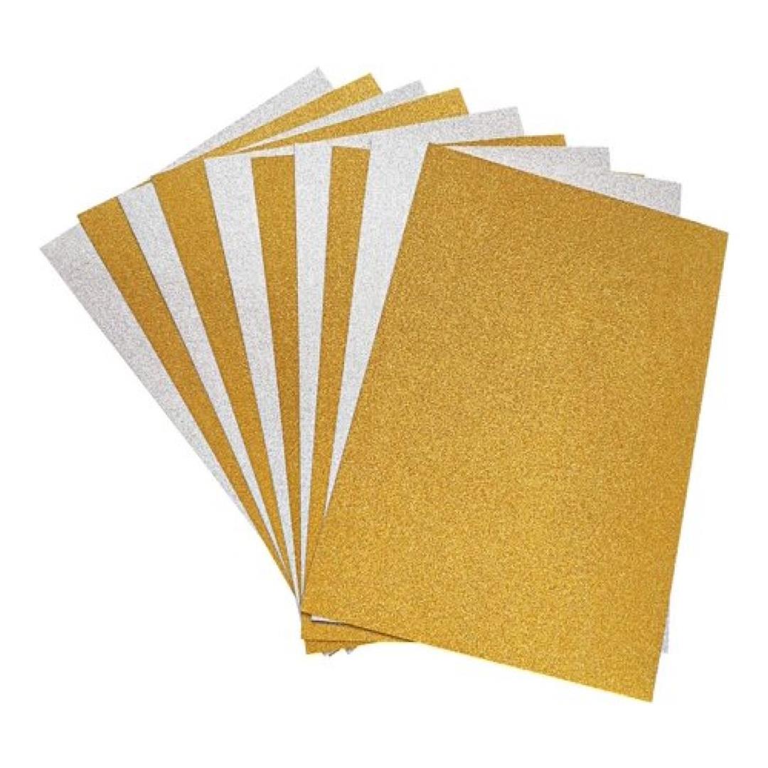 Creality Gold & Silver Self-Adhesive Glitter Cardstock 40-pack 4008060151