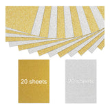 Creality Gold & Silver Self-Adhesive Glitter Cardstock 40-pack 4008060151