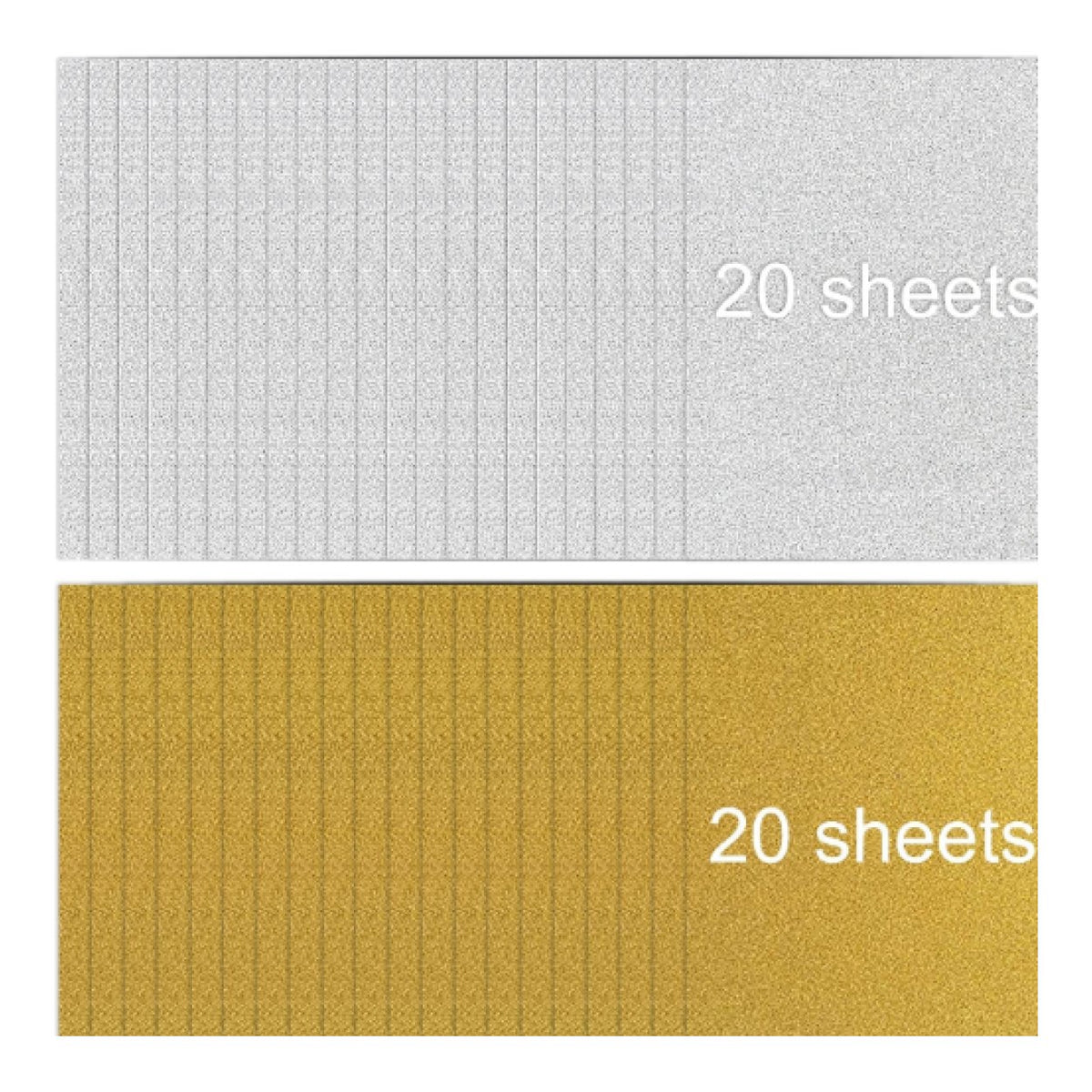 Creality Gold and Silver Self-Adhesive Glitter Paper 40-pack 4008060160