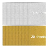 Creality Gold and Silver Self-Adhesive Glitter Paper 40-pack 4008060160