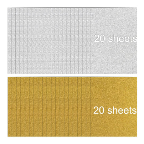 Creality Gold and Silver Self-Adhesive Glitter Paper 40-pack 4008060160