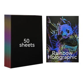 Creality A4 Rainbow Holographic Laser Scratch Art Paper 50-Pack 4008060161