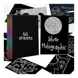 Creality A4 Holographic Silver Laser Scratch Art Paper 50-pack 4008060164