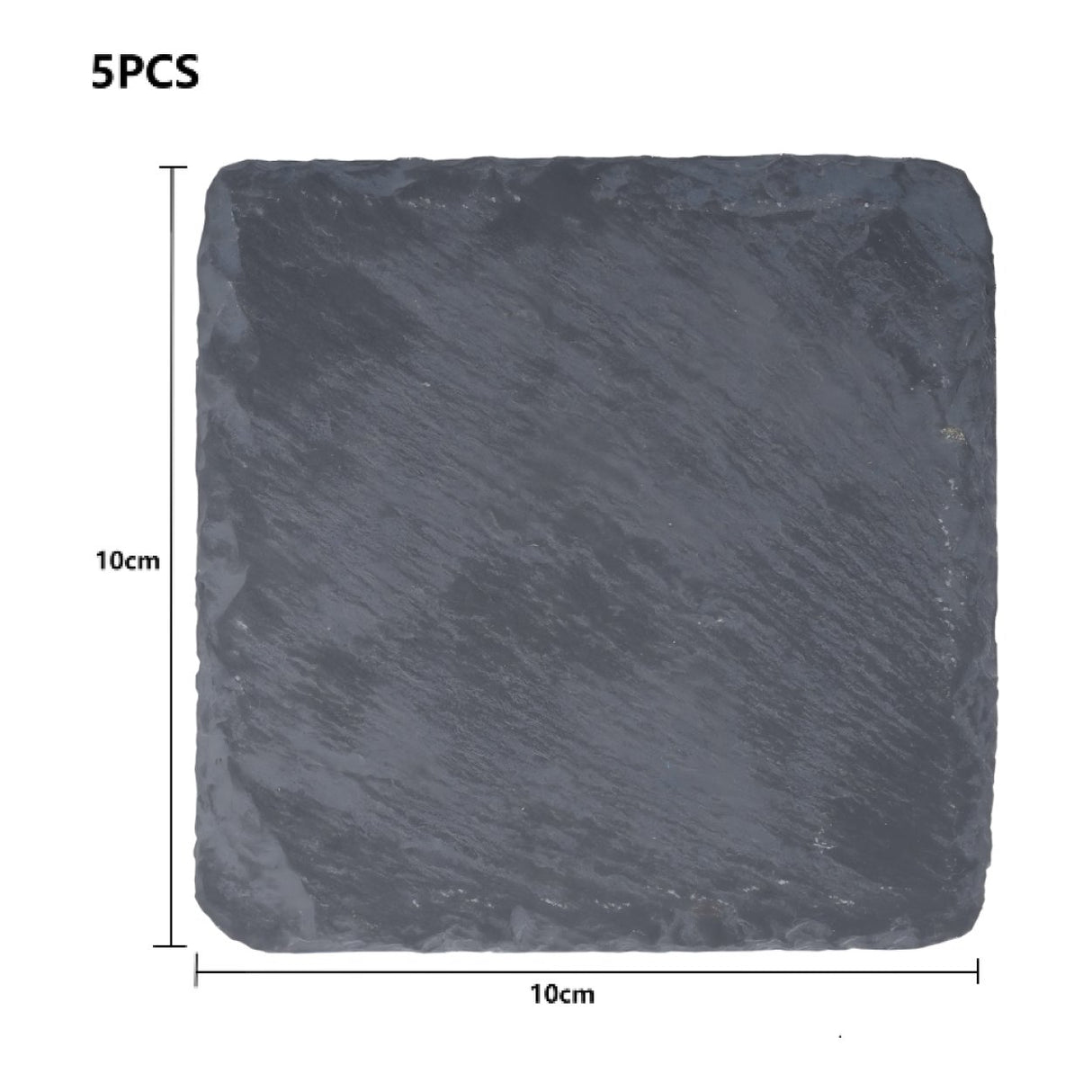 Creality Square Stone Coasters 50-pack Black 4008060394