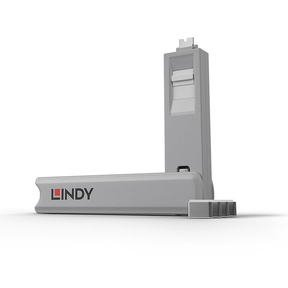 Lindy USB-C Port Blocker and Key White 4042
