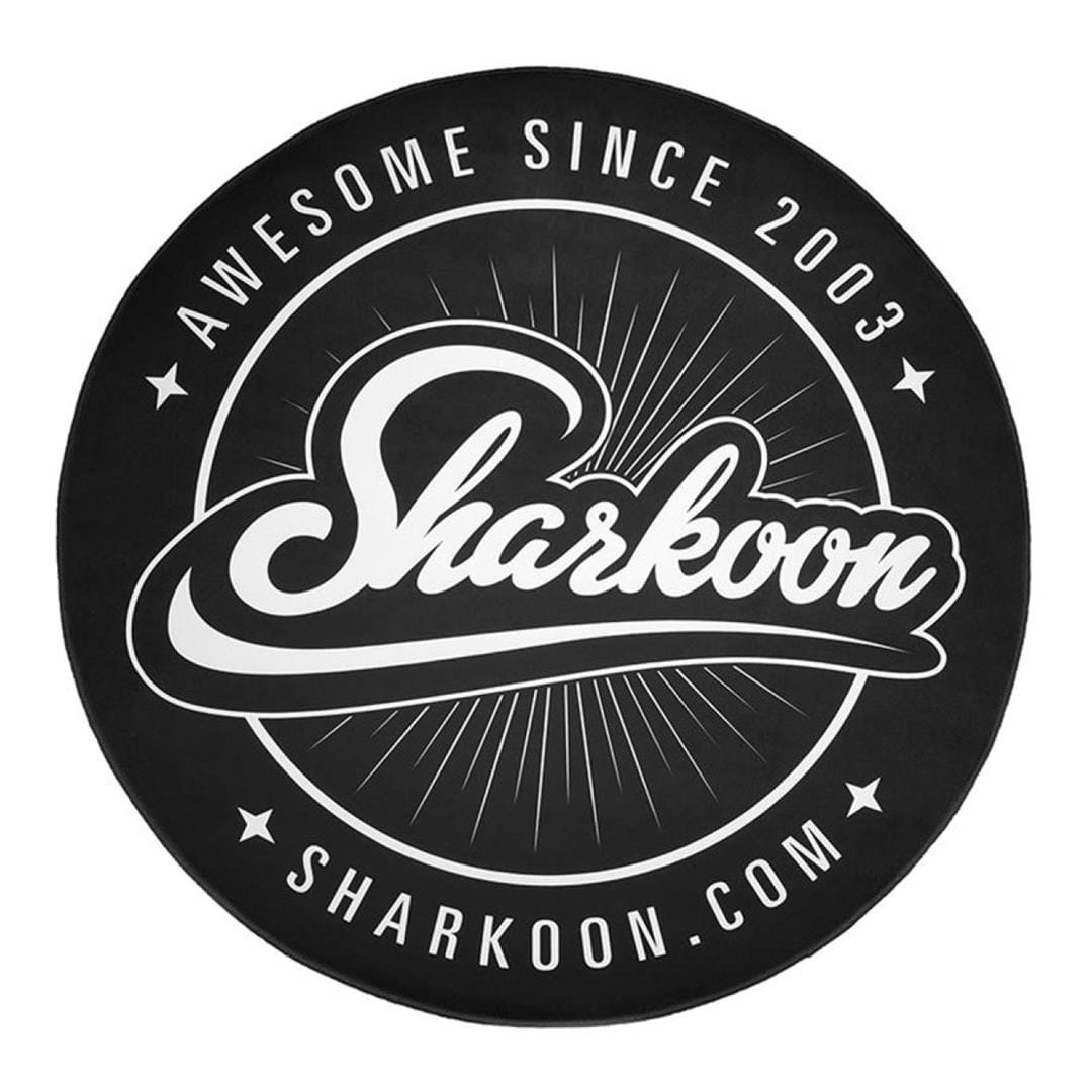Sharkoon Black and White 120cm Round Floor Mat 4044951027606