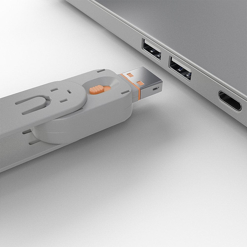 Lindy USB-A Port Blocker with Key Orange 4045