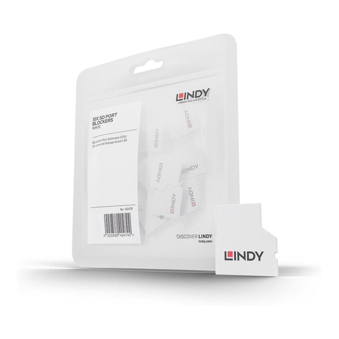Lindy SD Port Blockers without Key 10-pack White 40479