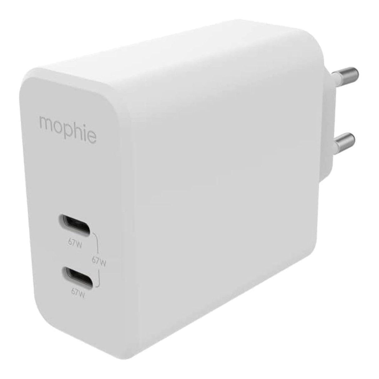 Mophie 67W Dual Type-C GaN Fast Wall Charger White 409909304