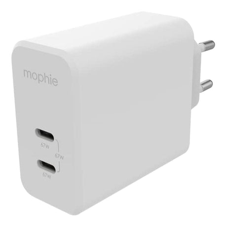 Mophie 67W Dual Type-C GaN Fast Wall Charger White 409909304
