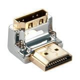 Lindy Cromo HDMI Male to Female 90-Degree Right Angle Adapter - Down 41505