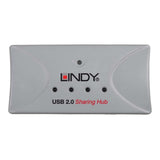 Lindy USB 2.0 4-port Sharing Hub Grey 42887