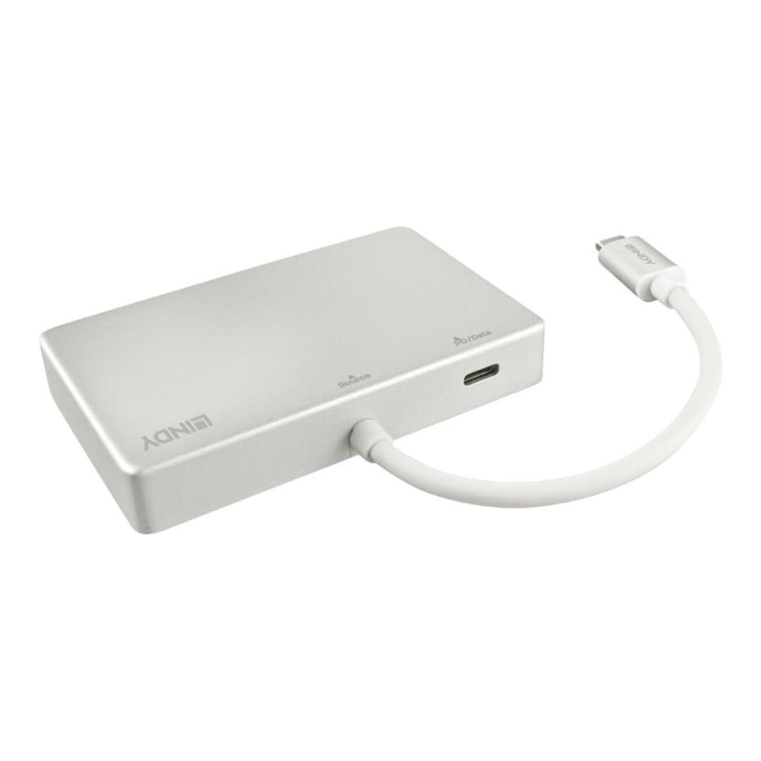 Lindy 3-port USB 3.1 Type-C Hub with Power Delivery White 43092